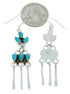 Southwest Silver Turquoise Hook Earrings MW73387